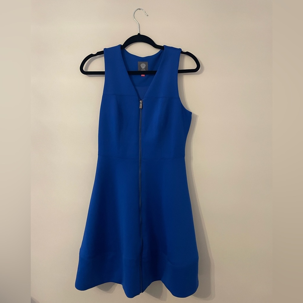 Vince Camuto Cobalt Blue Full Zip Dress